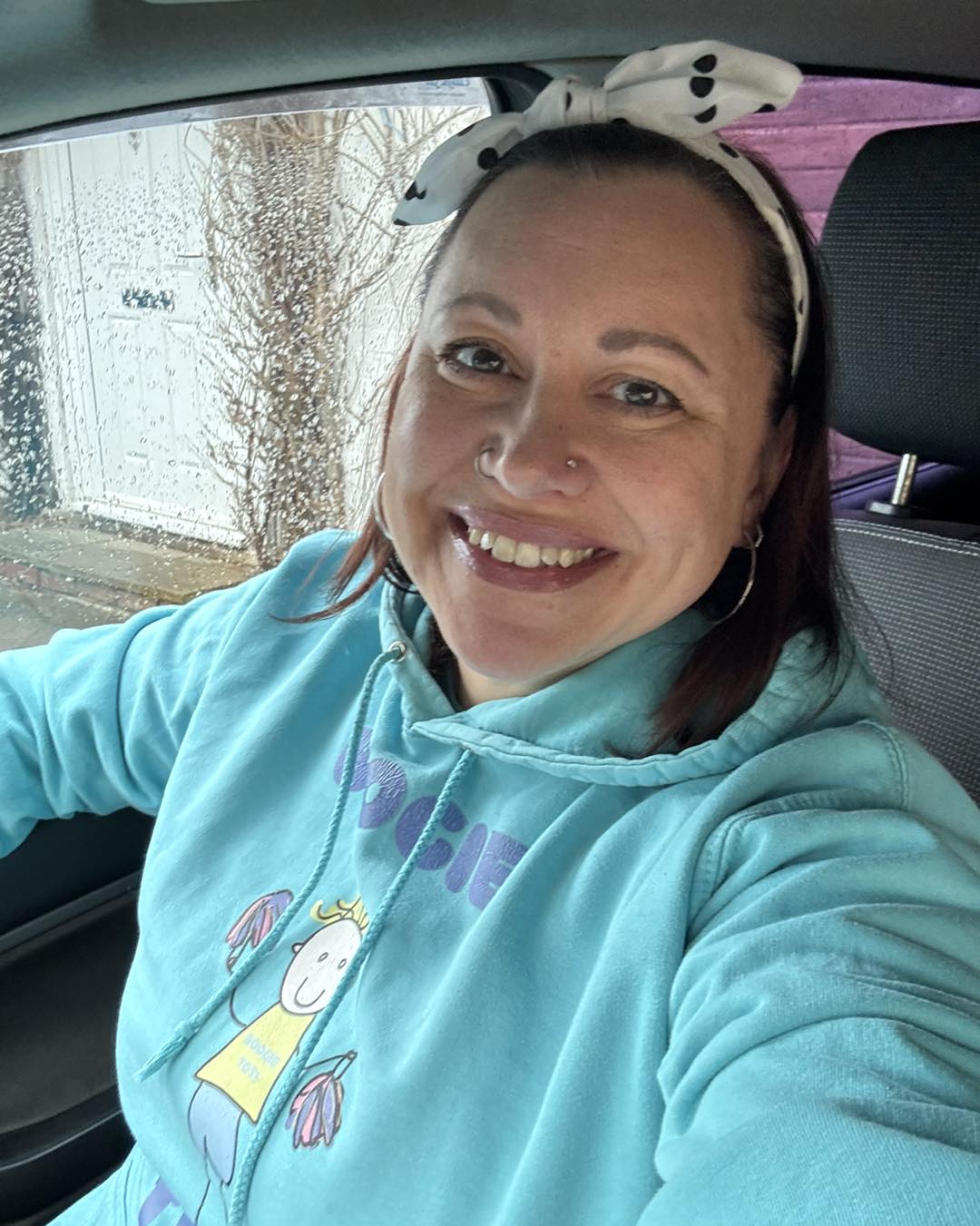 boogie Tots entertainer Nina in her car